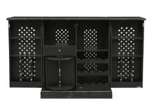 Load image into Gallery viewer, Solid Wood Carved Floral Bar Cabinet With Two Doors One Drawer (727848) - Black

