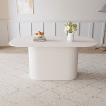 Load image into Gallery viewer, Modern Dining Table With Vertical Striped Legs
