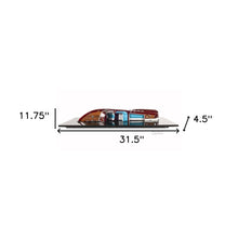 Load image into Gallery viewer, Riva Aquarama Half Hull Hand Painted Decorative Boat - Brown / Aqua
