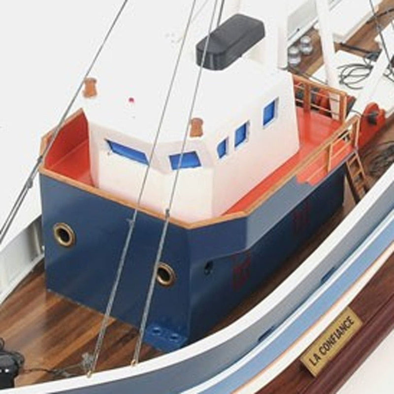 1797 La Confiance Boat Hand Painted Decorative Boat - Blue / White
