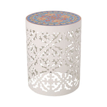 Load image into Gallery viewer, Airy - Outdoor Side Table With Lace Cut Design And Metal Frame
