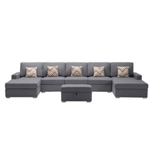 Load image into Gallery viewer, Nolan - Fabric 6 Piece Sectional Sofa With Pillows And Interchangeable Legs
