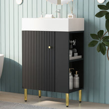 Load image into Gallery viewer, Bathroom Vanity, Combo Cabinet, Bathroom Storage Cabinet, Single Ceramic Sink
