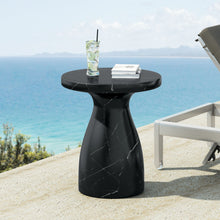 Load image into Gallery viewer, Outdoor / Indoor Travertine Side Table Lightweight
