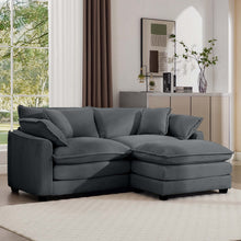Load image into Gallery viewer, Modern Oversized Modular Cushion Sofa With Ottoman, Low Back, Deep Seating Sofa Set
