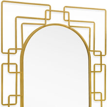 Load image into Gallery viewer, 36" Metal Geometric Oval Accent Mirror - Gold
