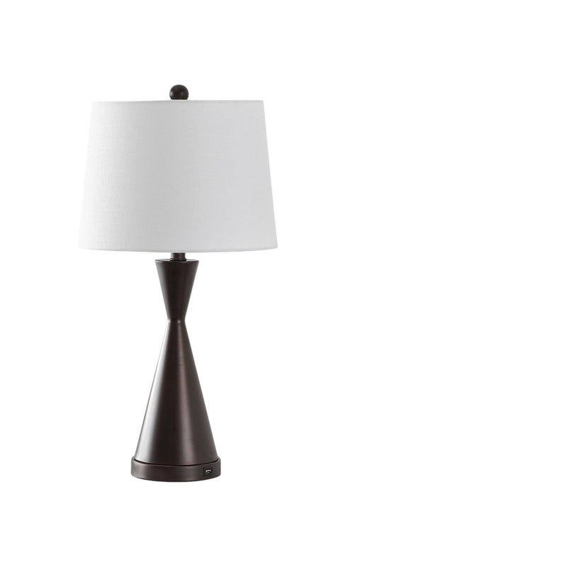 Novelty Table Lamps With Empire Shades (Set of 2) - Antiqued Bronze
