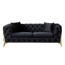 Load image into Gallery viewer, Loveseat With Diamond Button Tufting, Matching Throw Pillows
