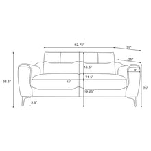 Load image into Gallery viewer, Oberle - Upholstered Sloped Track Arm Loveseat - Charcoal
