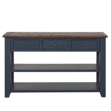 Load image into Gallery viewer, 49&#39;&#39; Rectangular Solid 3 Drawer 2 Shelf Console Table - Blue
