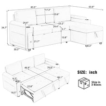Load image into Gallery viewer, Convertible L Shaped Sofa Couch With Storage, Cup Holders, USB Ports
