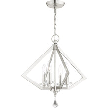 Load image into Gallery viewer, 19" 4 Light Dimmable Chandelier With Shades - Nickel
