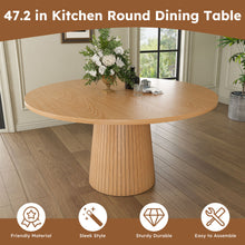 Load image into Gallery viewer, Round Dining Table With Strip Base
