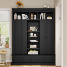Load image into Gallery viewer, Hall Tree With Bench And 5 Storage Cubbies
