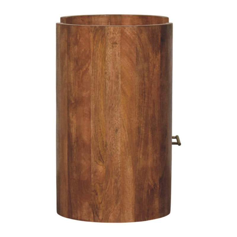 Solid Wood One Drawer Nightstand - Golden Brown