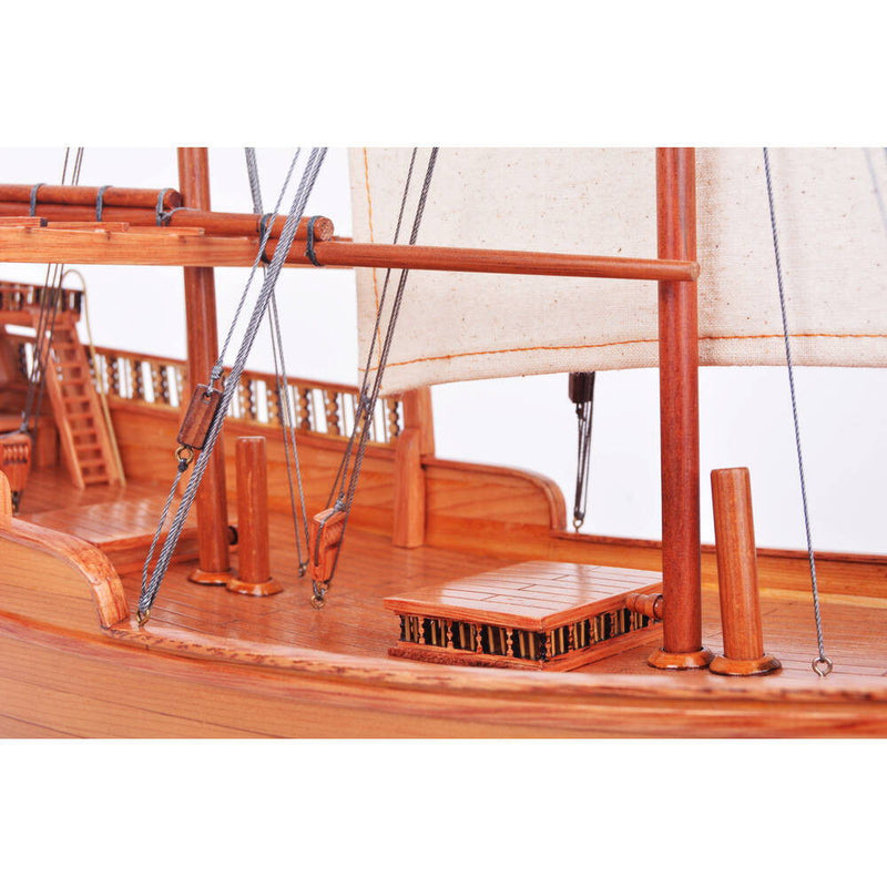 Hand Painted Model Boat (624236) - Light Brown