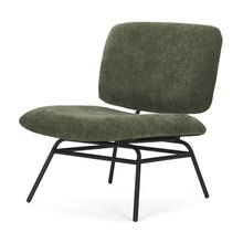 Load image into Gallery viewer, Chenille Metal Slipper Chair - Green / Black
