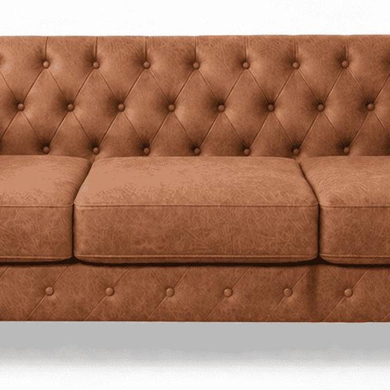 Faux Leather Sofa (762864) - Brown