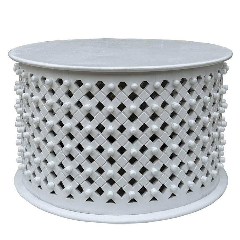 Round Drum Coffee Table (745563) - White