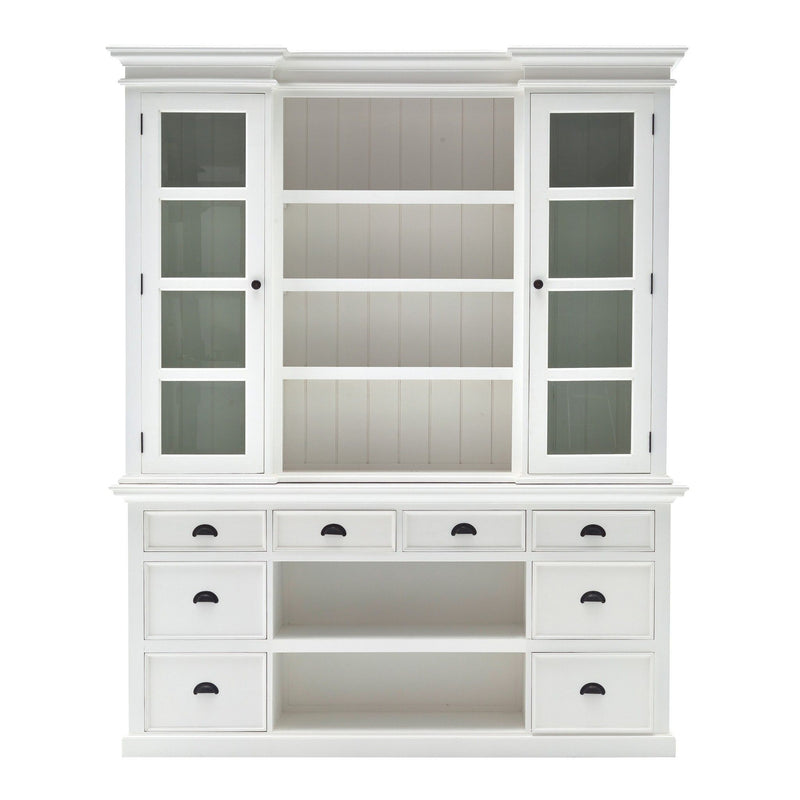 Bookcase With Doors Drawers Baskets - White