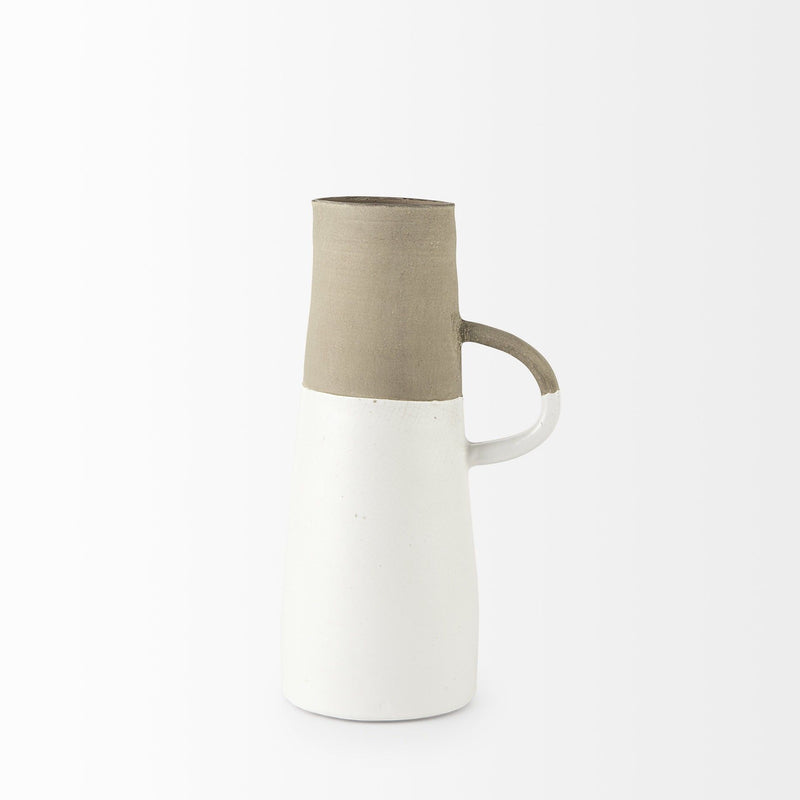 Decorative Jug - White / Natural