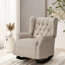 Load image into Gallery viewer, Sheila - Contemporary Fabric Tufted Wingback Rocking Chair
