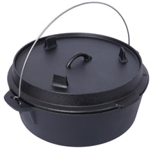 Load image into Gallery viewer, Pre-Seasoned Cast Dutch Oven With Skillet Lid And Pot Rack
