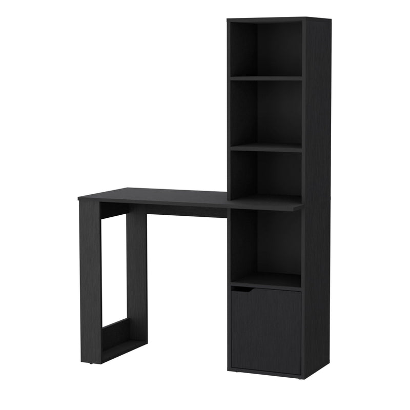 L Shape H-Shape Computer Desk - Black