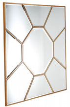 Load image into Gallery viewer, 35" Square Metal Framed Accent Mirror - Gold
