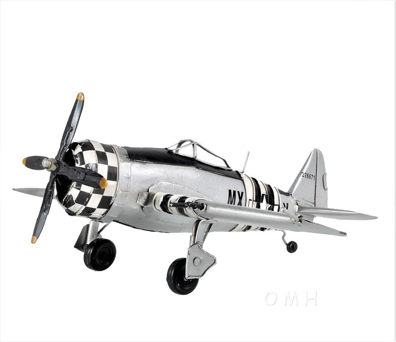c1943 Republic P-47 Thunderbolt Sculpture - Silver