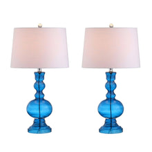 Load image into Gallery viewer, Urn Table Lamps With Drum Shades (Set of 2) - Navy Blue
