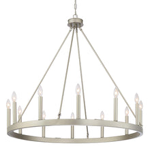 Load image into Gallery viewer, Candle Style Twelve Light Metal Dimmable Chandelier - Silver

