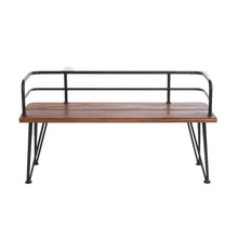 Load image into Gallery viewer, Outdoor Bench With Powder Coated Iron Frame - Teak

