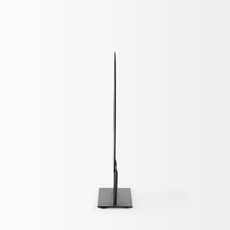 Geometric Circle Tabletop Sculpture - Black