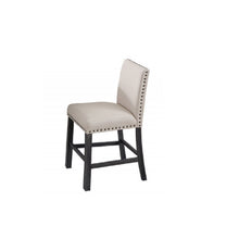 Load image into Gallery viewer, Upholstered Counter Dining Chair, Nailhead Trim (Set of 2) - Natural
