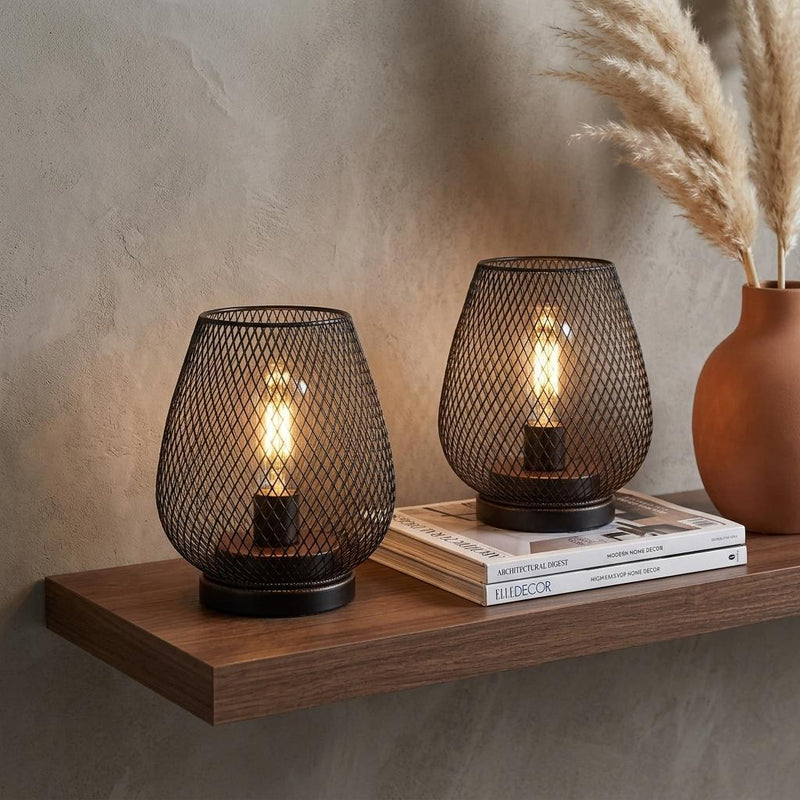 Pierced Novelty Desk Lamp With Novelty Shade (734235) - Brown