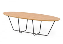 Load image into Gallery viewer, Industrial Large Powder Metal Coffee Table - Oak And Black
