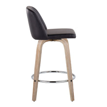 Load image into Gallery viewer, Toriano - Modern Design Fixed Height Counter Stool With Swivel With Round Footrest (Set of 2)
