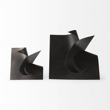 Load image into Gallery viewer, Contempo Antiqued Abstract Sculpture - Black
