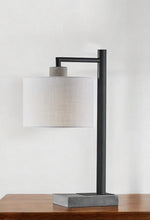 Load image into Gallery viewer, Metal Novelty Table Lamp With White Empire Shade - Gray
