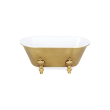 Load image into Gallery viewer, Hand Painted Decorative Tub - Gold / White
