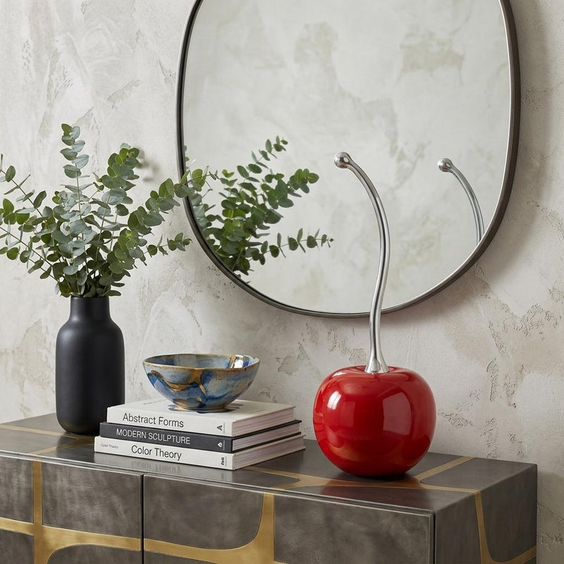 Tabletop Sculpture (480032) - Red / Silver