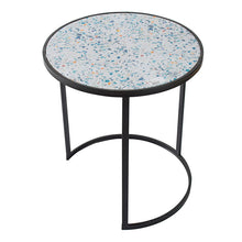 Load image into Gallery viewer, Round End Table, Stacking Side Tables With Sturdy Metal Frame For Small Space, Living Room, Office (Set of 2) - Black
