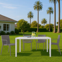 Load image into Gallery viewer, 4 Modern Stackable Armchair Matched With Long Table
