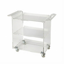 Load image into Gallery viewer, Acrylic Rolling Server Bar Cart - Clear
