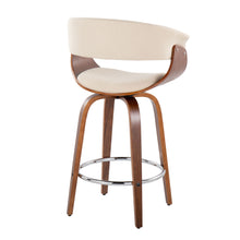 Load image into Gallery viewer, Vintage Mod - Mid Century Modern Fixed Height Counter Stool With Swivel With Round Footrest (Set of 2)
