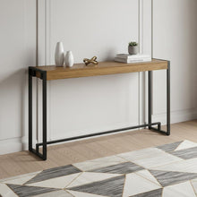 Load image into Gallery viewer, Distressed Sled Console Table - Gray / Brown / Black
