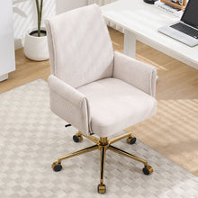 Load image into Gallery viewer, Ergonomic Mid-Back Office Chair With Gold Base
