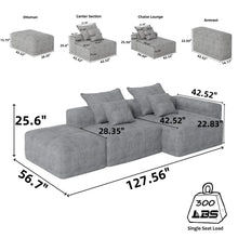 Load image into Gallery viewer, Modern Oversized Diy Combination Modular Sectional Sofa With Pillows
