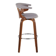 Load image into Gallery viewer, Gardenia - Mid Century Modern Fixed Height Barstool With Swivel With Round Footrest (Set of 2)
